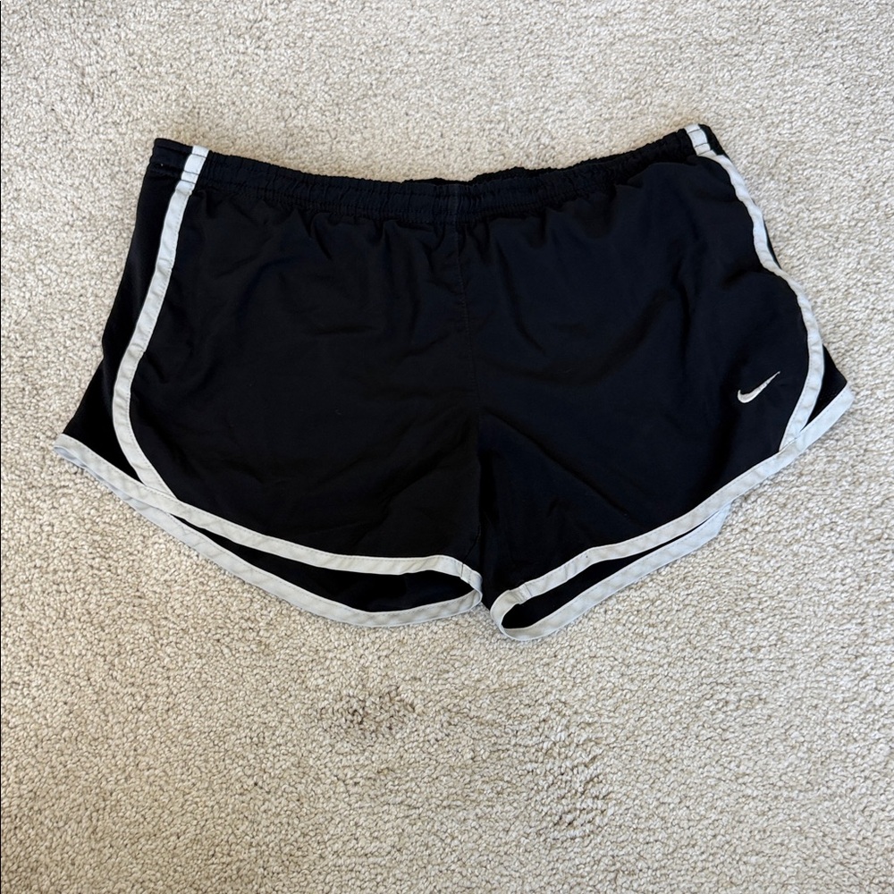 Nike Black Running Shorts with White Trim
